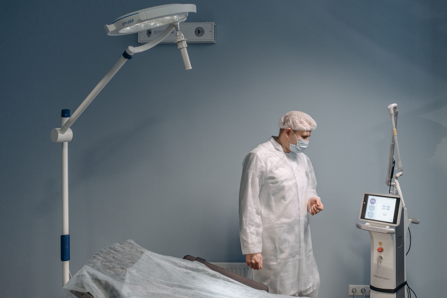 Interior of a modern, well-equipped plastic surgery clinic in Seoul, South Korea
